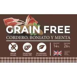 YERBERO Nature Grain Free de Cordero Comida SIN Cereales para Perros 2,5kg