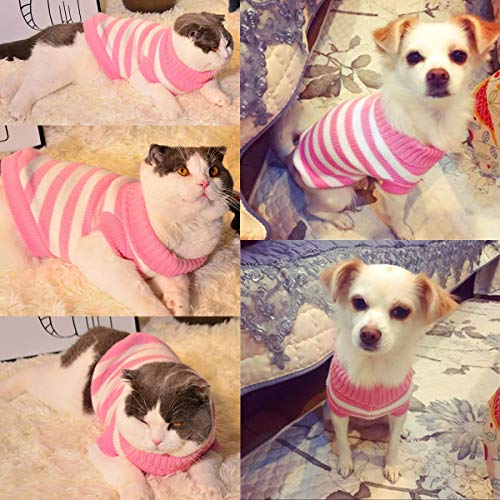 Yongqin - Suéter para gato, ropa de invierno para mascota, jersey elástico y cómodo para gatos pequeños, perros chihuahua, etc.