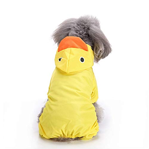 Zhyaj Chubasquero para Perros Pequeños Impermeable De Pato De Resorte, Impermeable para Perros con Capucha, Ultra-Light Transpirable 100% Impermeable Chaqueta para Lluvia,XL