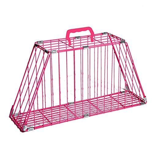 Aida Bz Jaula de baño para Gatos de múltiples Funciones, Jaula para Gatos antiarañazos antiarañazos a Prueba de inyecciones de 2 Puertas para Mascotas Jaula para Gatos (56 * 13 * 28 cm),Pink