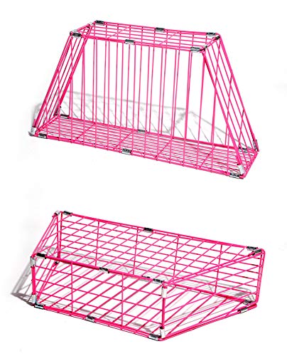 Aida Bz Jaula de baño para Gatos de múltiples Funciones, Jaula para Gatos antiarañazos antiarañazos a Prueba de inyecciones de 2 Puertas para Mascotas Jaula para Gatos (56 * 13 * 28 cm),Pink