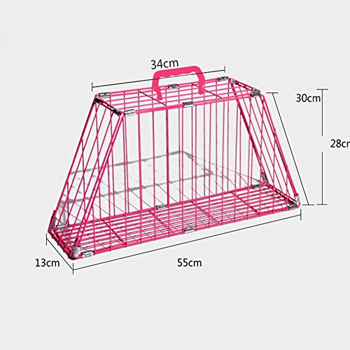 Aida Bz Jaula de baño para Gatos de múltiples Funciones, Jaula para Gatos antiarañazos antiarañazos a Prueba de inyecciones de 2 Puertas para Mascotas Jaula para Gatos (56 * 13 * 28 cm),Pink