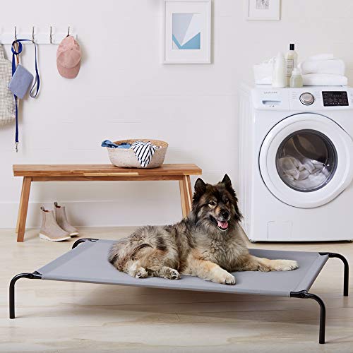 AmazonBasics - Cama para mascotas anticalor elevada, XL, Gris