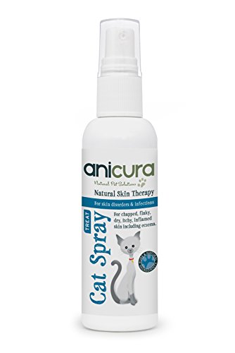 Anicura Natural Pet Solutions | Spray For Cats | Calms & Soothes Skin | Non Greasy & Sinks Into Skin Quickly | Safe If Ingested | For Dry & Itchy Skin, Eczema, Dermatitis & Skin Allergies | 100ml