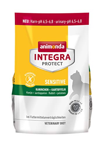 Animonda Integra Protect Comida para Gatos Sensitive, con Conejo y Patatas, Comida Seca para Gatos con alergias alimentarias