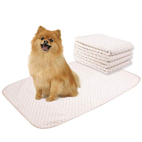 aoory Empapadores Perros, Pañales Perro Lavable y Reutilizables Empapadores de Entrenamiento para Cachorros - 4pc (50 * 70cm)