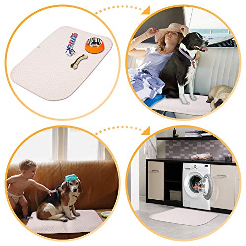 aoory Empapadores Perros, Pañales Perro Lavable y Reutilizables Empapadores de Entrenamiento para Cachorros - 4pc (50 * 70cm)