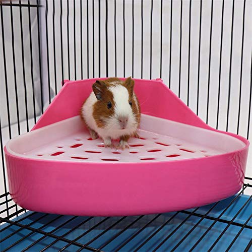 Bebester Inodoro para Mascotas, Bandeja de Arena para Esquina, Orinal de Entrenamiento para hámster de Animales pequeños, Chinchilla cobaya, Conejo, hurón