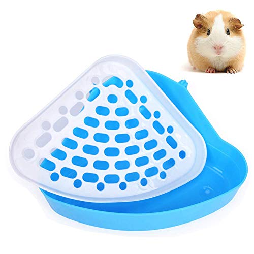 Bebester Inodoro para Mascotas, Bandeja de Arena para Esquina, Orinal de Entrenamiento para hámster de Animales pequeños, Chinchilla cobaya, Conejo, hurón