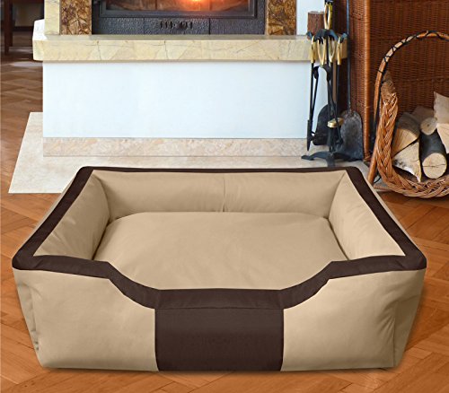 BedDog® Bruno Beige/Marron XL Aprox. 100x85cm colchón para Perro, 15 Colores, Cama para Perro, sofá para Perro, Cesta para Perro