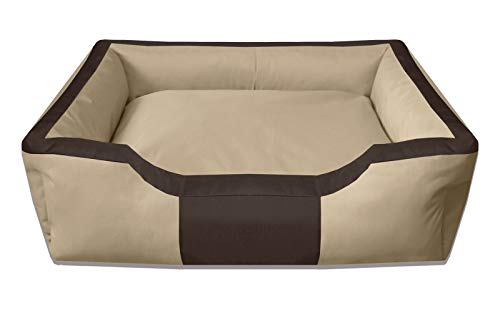 BedDog® Bruno Beige/Marron XL Aprox. 100x85cm colchón para Perro, 15 Colores, Cama para Perro, sofá para Perro, Cesta para Perro