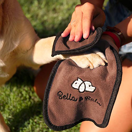 Bella & Balu Albornoz para perro XL de Microfibra Absorbente – Toalla para perros para secado tras el baño, nadar o paseo bajo la lluvia