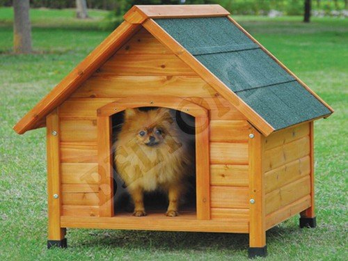 Beltom De Madera Perrera Casa del Perro Refugio Small/pequeño + PVC Carpa/Puerta - Small