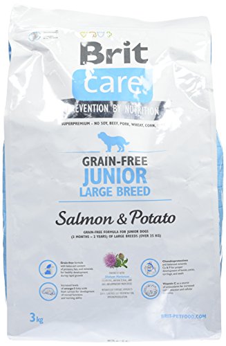 Brit Care Grain-Free Junior Large Breed Salmon & Potato Comida para Perros - 3000 gr