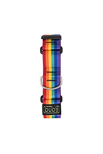 bub's Collar Martingale - Collar para Perro Grande/Mediano, antialérgico y Suave.Diseñado para Todo Tipo de Razas de Perro y Especialmente para Galgos(Comprobar tamaño: Cuello 26 a 45) Color Rainbow