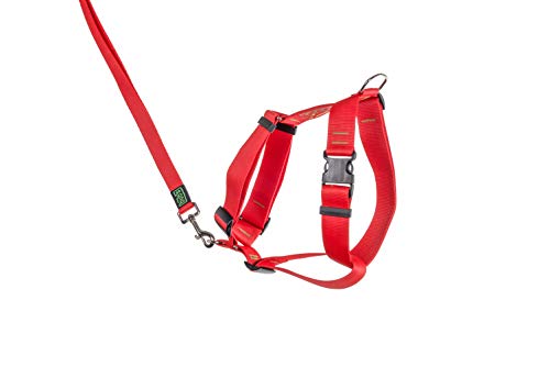 bub's Not Pull - arnés para Perro Grande Sistema Anti tirón (Comprobar tamaño: Cuello 43 a 74 cm Pecho 59 a 94 cm) Color Rojo