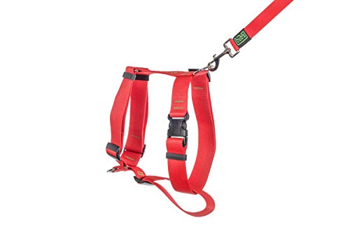 bub's Not Pull - arnés para Perro Grande Sistema Anti tirón (Comprobar tamaño: Cuello 43 a 74 cm Pecho 59 a 94 cm) Color Rojo