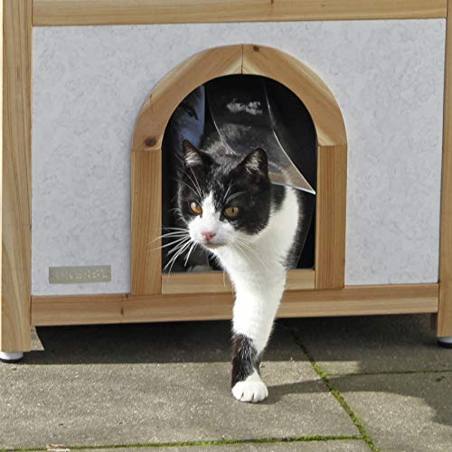 Casa para gatos Tyrol Alpin 88 x 57 x 77 cm, natural, de exterior