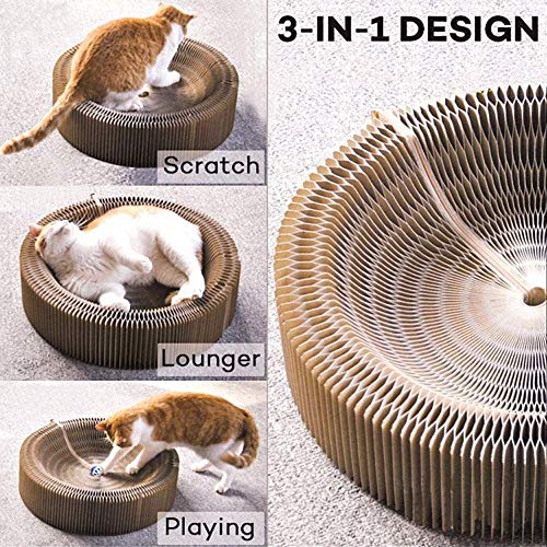 CHYIR Rascador de Gato deformado para Gato, Cama de acordeón para Gato, rascador Interactivo para Gato, rascador para Gato, Gato o Silla, Reposo