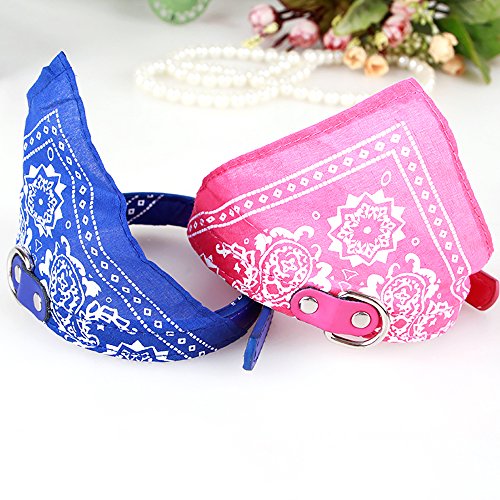 Collar de bandana para perros, cachorros o gatos, ajustable, Rojo, Medium