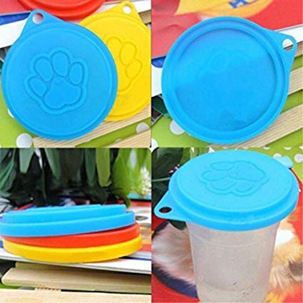 CRIVERS - Cuenco portátil Plegable para Comida de Mascota, para Comida de Mascota, para Perro y Gato, con Tapa de Silicona