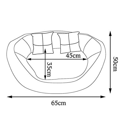 Dibea - Cama para Perros 4 en 1, cojín para Perros, Cesta para Perros con cojín Reversible, Color marrón/Beige, tamaño S