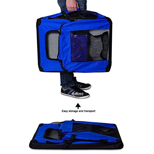 dibea TB10033 Bolsa de Transporte para Perros y Gatos, Azul, (XL) 82x58x58 cm