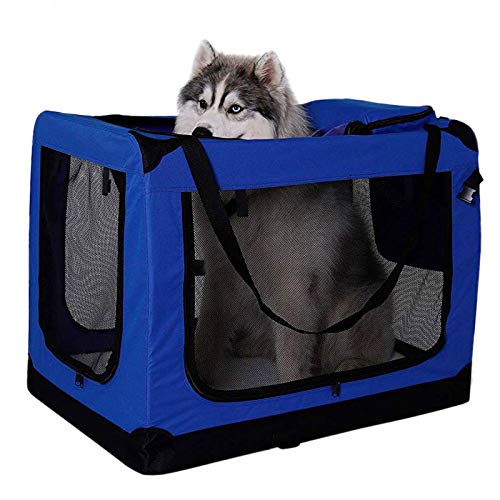 dibea TB10034 Bolsa de Transporte para Perros y Gatos, Azul, (XXL) 90x61x65 cm