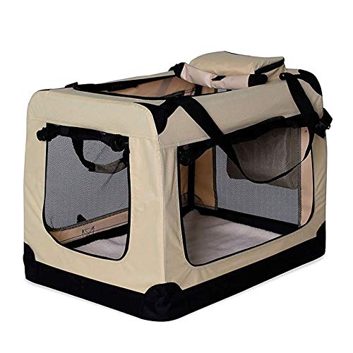 dibea TB10043 Bolsa de Transporte para Perros y Gatos, Beige, (XL) 82x58x58 cm