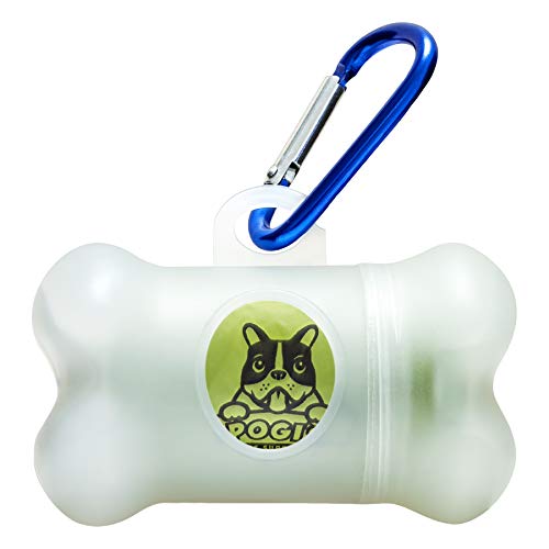 Dispensador de Bolsas de Caca Pogi's – Incluye 1 Rollo (15 Bolsas) – Bolsas de Basura Grandes, biodegradables, perfumadas, a Prueba de Fugas