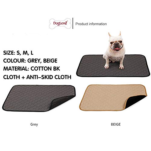 Doglemi - Almohadillas de Entrenamiento para Perros, Lavables y de rápida absorción, Reutilizables, con Parte Inferior Antideslizante e Impermeable para Cachorros en Interiores y Viajes en Coche