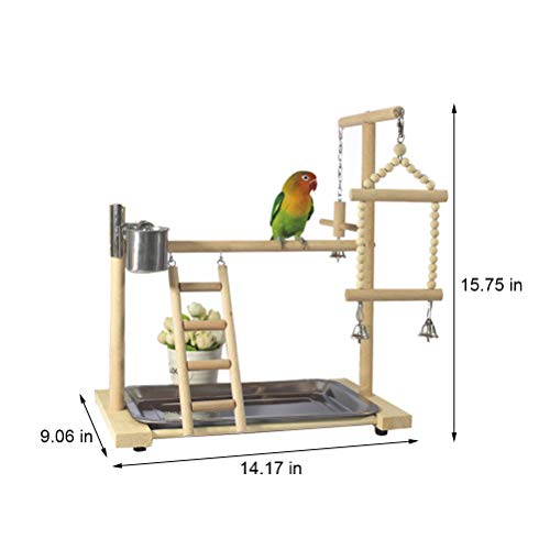 Dytiying Jaula de Pino para pájaros y Loros para Jugar en el Gimnasio o como Juguete para Masticar