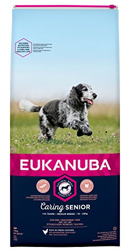 EUKANUBA Edad Avanzada con Necesidad de Cuidados Raza Mediana rico en pollo fresco [15 kg]