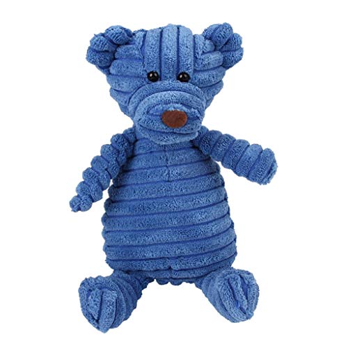 F Fityle Squeaky Plush Toys, Pet Puppy Soft Treat Chew and Sound Toy Interactivo para Razas Pequeñas A Medianas Perros Gatos - Oso Azul