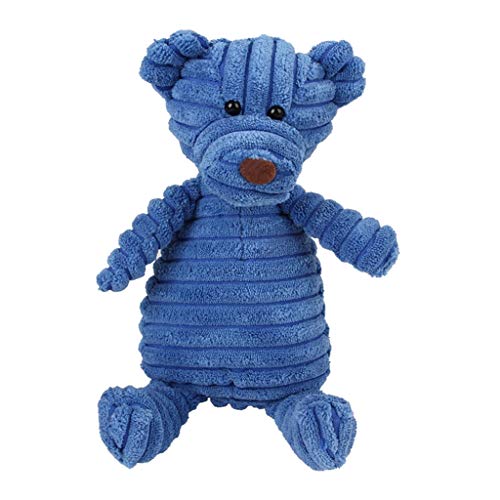 F Fityle Squeaky Plush Toys, Pet Puppy Soft Treat Chew and Sound Toy Interactivo para Razas Pequeñas A Medianas Perros Gatos - Oso Azul