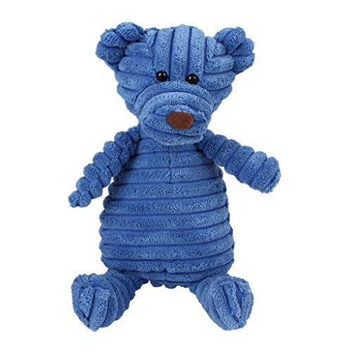 F Fityle Squeaky Plush Toys, Pet Puppy Soft Treat Chew and Sound Toy Interactivo para Razas Pequeñas A Medianas Perros Gatos - Oso Azul