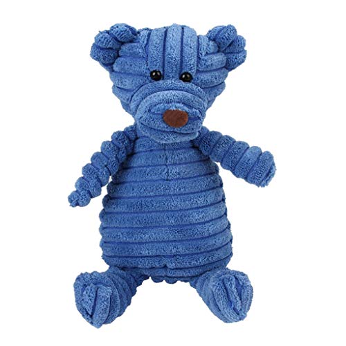 F Fityle Squeaky Plush Toys, Pet Puppy Soft Treat Chew and Sound Toy Interactivo para Razas Pequeñas A Medianas Perros Gatos - Oso Azul