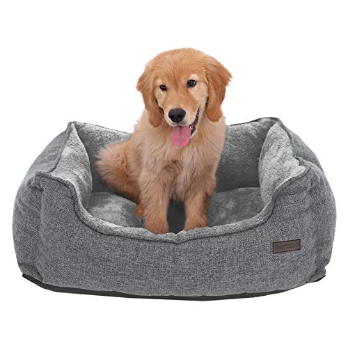 FEANDREA Cama para Perro, Sofá paraPperro, 70 x 55 x 21 cm, Gris PGW10GG