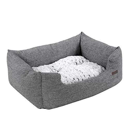 FEANDREA Cómoda Casa para Mascotas, Cama para Perros Perrera de Tamaño S, Dimensiones externas : 60 x 50 x 22 cm PGW22G