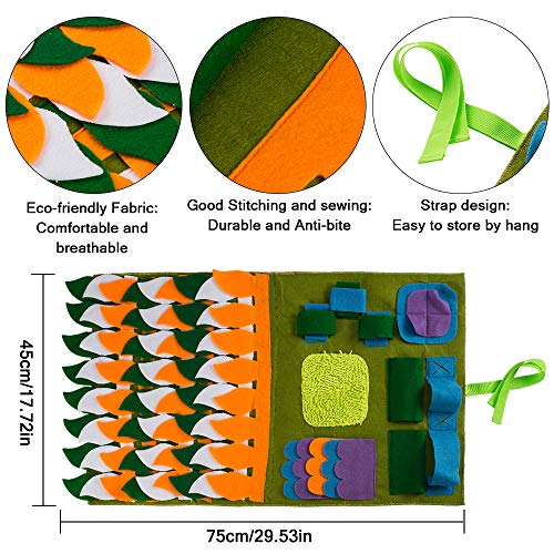 FREESOO Alfombrilla para perros, alimentación de mascotas, entrenamiento de cachorros y juguetes de rompecabezas Verde