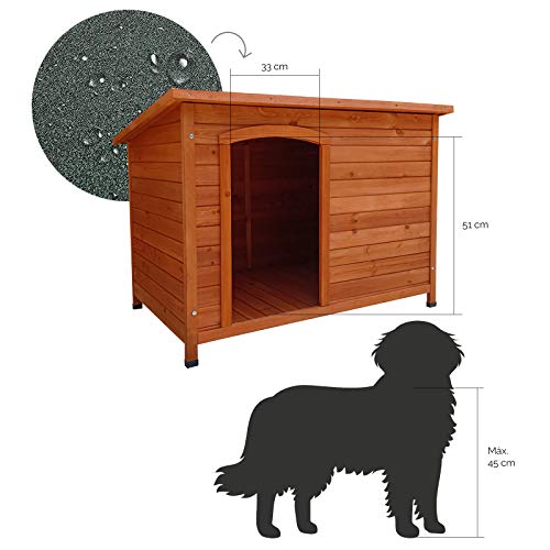 Gardiun KNH1260 - Caseta de Perro de madera Lupy a 1 agua 116x76x82 cm