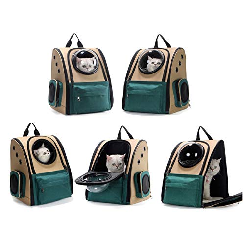 Gato Mochila Portadora para Perros Pequeños Cápsula Espacial Bolsa para Mascotas Ajustable Hombro Acolchado Portador De Perro Portátil Respirable para Al Aire Libre Viaje (Size : A:34x29x40cm)