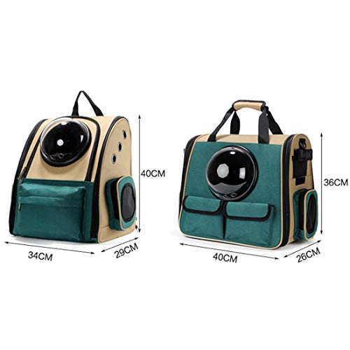 Gato Mochila Portadora para Perros Pequeños Cápsula Espacial Bolsa para Mascotas Ajustable Hombro Acolchado Portador De Perro Portátil Respirable para Al Aire Libre Viaje (Size : A:34x29x40cm)