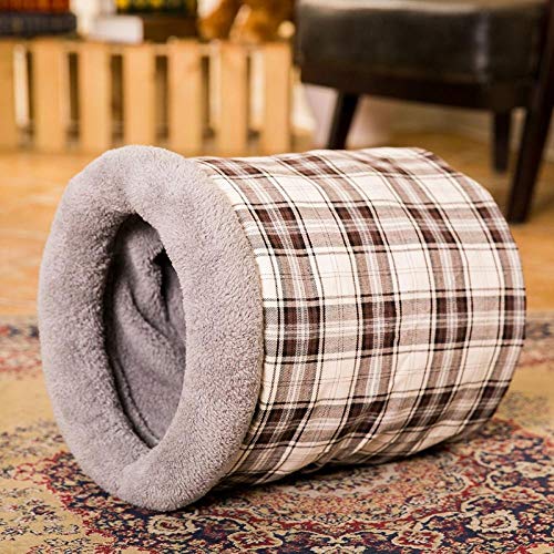 Gulunmun Mascota Gato Saco de Dormir Cama para Cachorros Casa Blanda para Gato Nido de Gatito Pequeño Perro Rejilla Cojín Animales Esteras Conejo Camas para Gatos Chinchilla Cag-Gray_Only_One_Size_