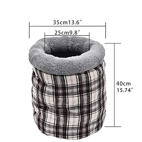 Gulunmun Mascota Gato Saco de Dormir Cama para Cachorros Casa Blanda para Gato Nido de Gatito Pequeño Perro Rejilla Cojín Animales Esteras Conejo Camas para Gatos Chinchilla Cag-Gray_Only_One_Size_