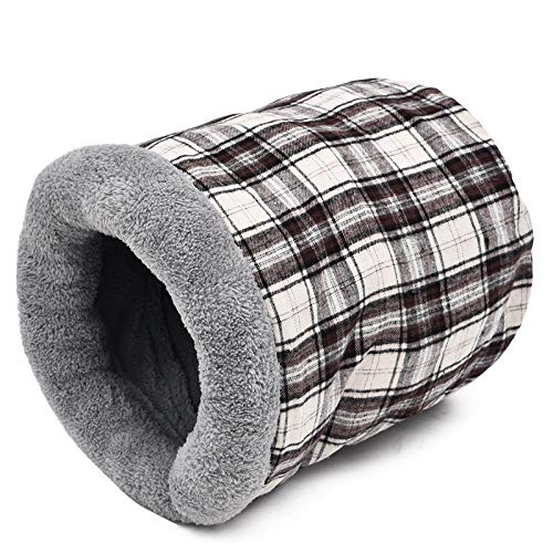 Gulunmun Mascota Gato Saco de Dormir Cama para Cachorros Casa Blanda para Gato Nido de Gatito Pequeño Perro Rejilla Cojín Animales Esteras Conejo Camas para Gatos Chinchilla Cag-Gray_Only_One_Size_