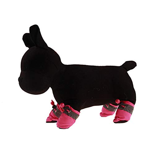 H2okp-009 Mascotas Cachorros de Perro Cubierta de Zapatos Botas de Lluvia Impermeables Antideslizantes Calcetines Botas Cubiertas de Zapatos para Niños Pequeños Pink 1#