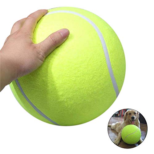 Hihey Pelotas de Juguete para Perros Pelota de Tenis para Mascotas Robusta 24 CM Diámetro Perro Chew Toy Pelota para Mascotas Pelota de Tenis Gigante