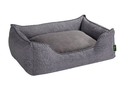 Hunter Boston 61429, Cama para perros, tamaño S (espacio exterior 60 x 50 x 20 cm/ interior cojín 52 x 42 cm), color gris