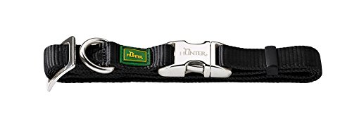 HUNTER - Collar de Nylon básico Modelo ALU-Strong Vario para Perro (G/Negro)